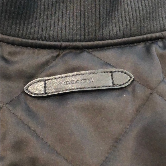 Coach Black and Leopard Print Bomber Jacket - Picture 5 of 8